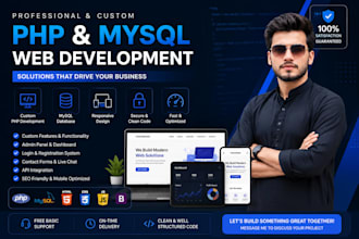 develop a custom PHP website with mysql
