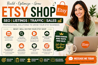 provide etsy shop setup pinterest promotion etsy seo