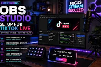setup professional obs studio for tiktok live with overlays and alerts