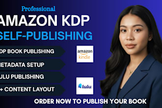 handle ebook publishing and self publishing on lulu and amazon kdp