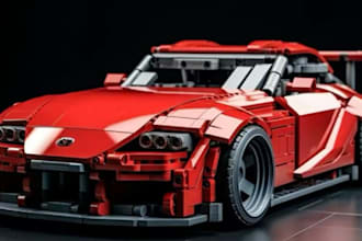design a custom lego set with xml part list, step by step instructions