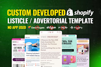 build a custom shopify listicle or advertorial