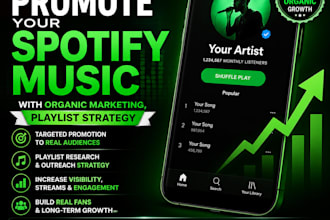 promote your spotify music with organic marketing, playlist strategy
