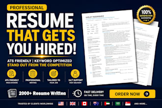 design a professional ats resume and CV with cover letter