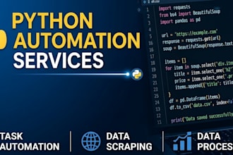 write a python script for automation and data processing