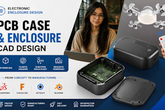 electronic enclosure cad, pcb case 3d model, product rendering