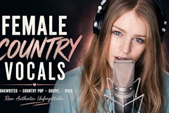 record soulful female country vocals for country pop and rock songs