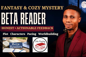 beta read fantasy and cozy mystery novels with actionable feedback