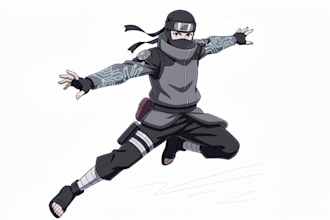 draw you or your oc in naruto boruto style drawing