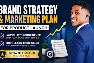 create a brand strategy and marketing plan for business product launch