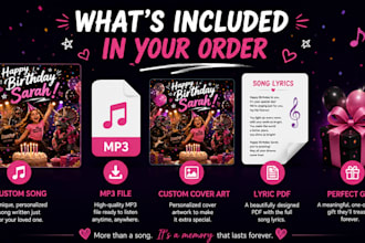 create a personalized song with 2 versions for any occasion