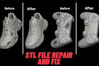 design stl repair custom 3d model file modification edit obj file fix mesh