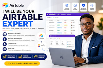 be your airtable, airtable database, airtable automation, clientportal, webapp