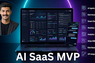 build ai saas mvp, react and nextjs web apps