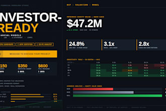 build investor ready financial model dcf valuation or lbo