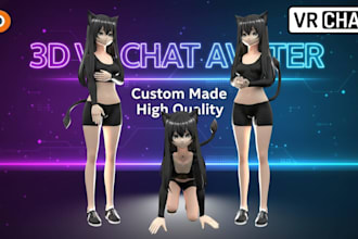 custom vr chat avatar vrc avatar anime avatar furry avatar vtuber 3d model unity