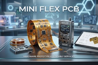 design miniature flex pcb, circuit board and hardware prototypes