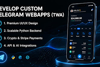develop a custom telegram webapp twa or premium telegram bot
