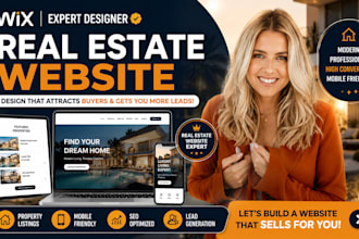 design wix real estate website with property listings and SEO