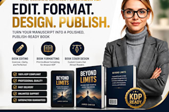 do book editing, proofreading, book formatting and book cover design