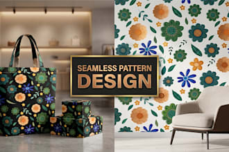 design seamless repeat patterns, surface patterns and textile designs