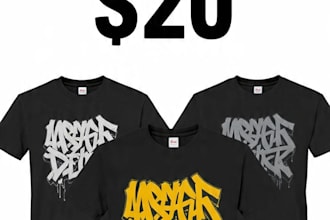 design bold streetwear tshirt typography