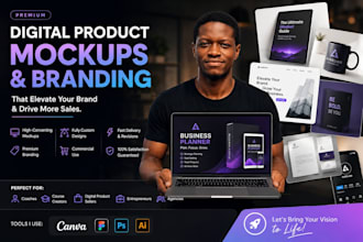 design digital product mockup course mockup ecover bundle shopify mockup