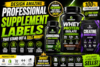 design a professional supplement labels
