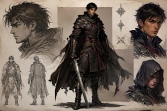 do fantasy character design, dnd character, rpg character art
