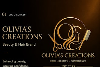 create a modern luxury logo and brand identity