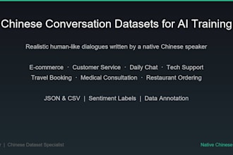 provide high quality chinese conversational datasets for ai training