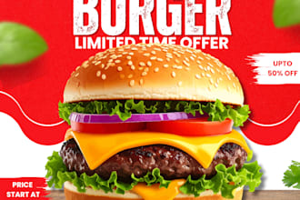 design premium food flyer and restaurant poster etc
