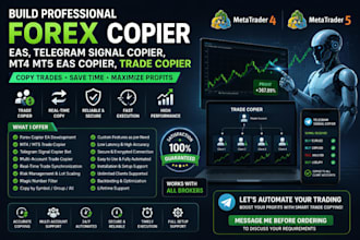 build forex copier eas, telegram signal copier, mt4 mt5 eas copier, trade copier