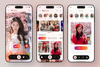 build live steaming app, video streaming app, music streaming app, tiktok clone
