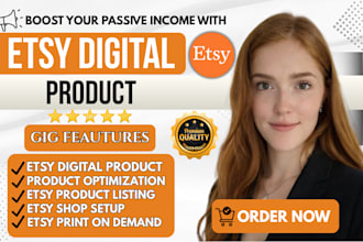 do etsy digital products design etsy SEO listing for etsy shop, etsy shop setup