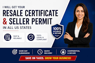 get your resale certificate seller permit and sales tax filing in all US states