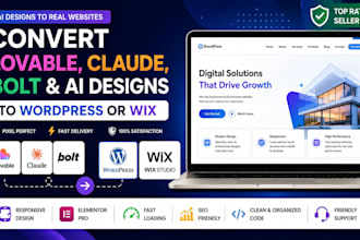 convert lovable claude bolt ai designs to wordpress or wix