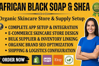 setup african black soap and shea butter via skin care