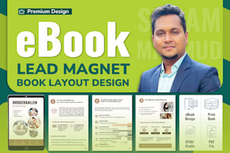 design ebook, PDF lead magnet, book design, and workbook