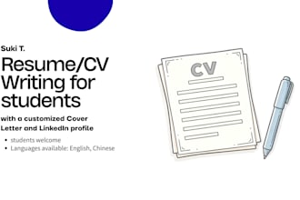 write an excellent student CV and resume for you
