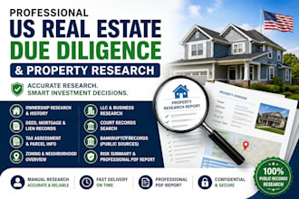 do US real estate due diligence and property research