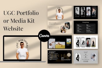 design a professional ugc creator portfolio website and media kit