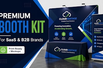 design a premium trade show booth kit for saas and b2b brands
