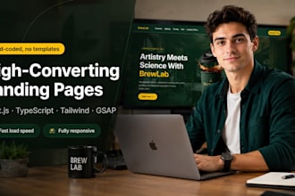 create high converting landing page or full website