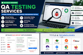 do QA automation testing using selenium playwright jmeter