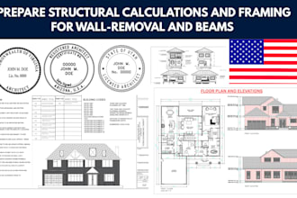 prepare structural calculations and framing for wall removal and beams
