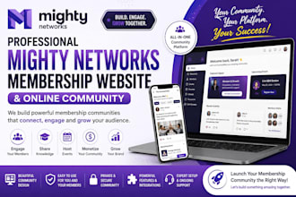 create a professional mighty networks membership website and online community