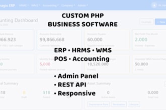 develop custom PHP web application and business software