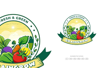 create a professional agriculture and farmer logo