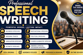 write a powerful and personalized speech for any occasion